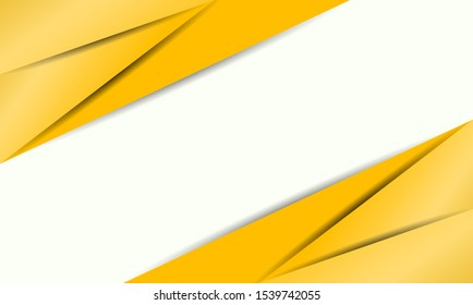 Gold triangle overlap and cross white abstract background