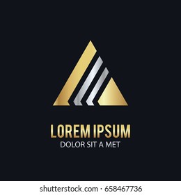 gold triangle shape company logo