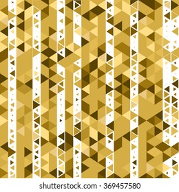 Gold triangular geometric background