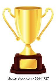 Gold Trophy Stock Vector (Royalty Free) 58644727 | Shutterstock