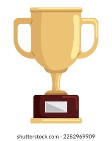 gold trophy and award icon isolated