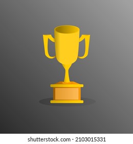 gold trophy award for the winner in the race