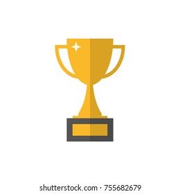 Gold trophy cup icon