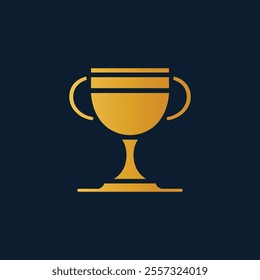 a gold trophy cup icon on a dark background