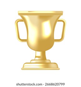 Gold Trophy Cup Icon Perfect for Award Badges Game Achievements and Premium App UI Design