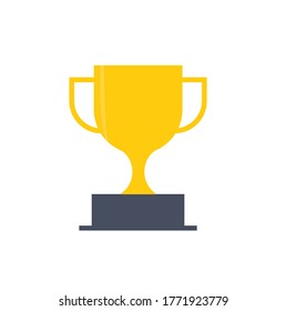 Gold-Trophäe-Tasse-Symbol, Vektorgrafik