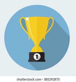 Gold Trophy Cup Winner Vector Illustration EPS10