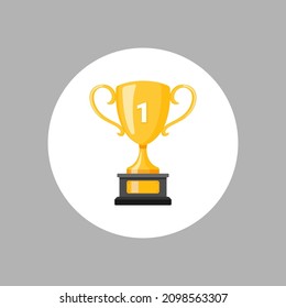 Copas de trofeo de oro. Cubos de premios del ganador del juego, iconos de los premios de goblet ilustración vectorial
