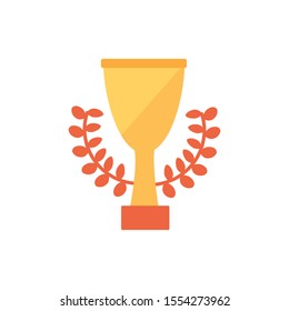 Gold trophy design, Winner competition success sport achievement leadership and challenge theme Vector illustration