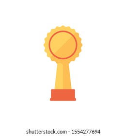 Gold trophy design, Winner competition success sport achievement leadership and challenge theme Vector illustration