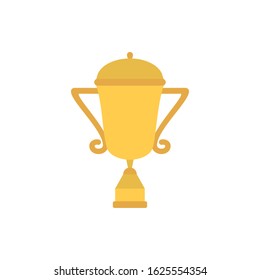 Gold trophy design, Winner first position competition success sport best leadership compete and challenge theme Vector illustration