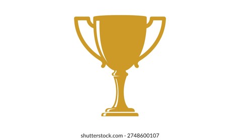 A gold trophy illustration with two handles and a pedestal base