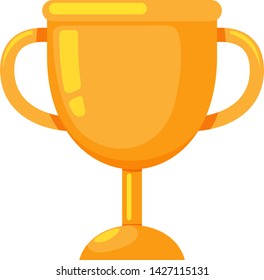 Gold trophy isolated background illustration