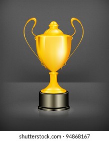 Gold trophy, mesh