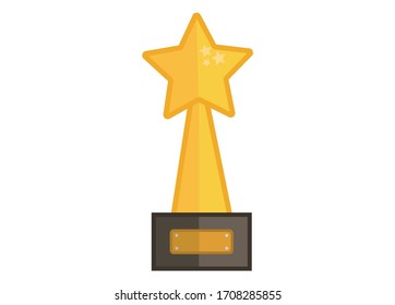 Goldtrophäe, einfache Vektorillustration