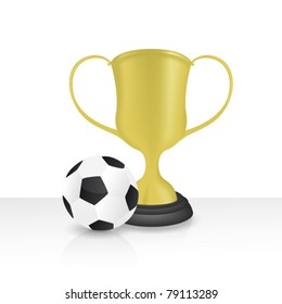 Gold Trophy Soccer Ball Stock Vector (Royalty Free) 79113289 | Shutterstock