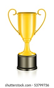 Gold trophy, vector