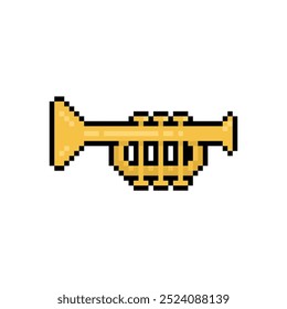 ouro trompete ícone pixel art