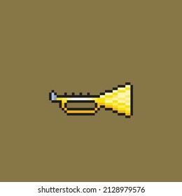 gold trumpet in pixel style