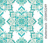 Gold and turquoise vector seamless pattern. Ornament, Traditional, Ethnic, Arabic, Turkish, Indian motifs. Great for fabric and textile, wallpaper, packaging design or any desired idea. 