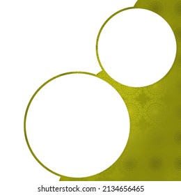 Gold twibbon template with two holes suitable for business cards and social media posts