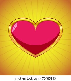 Gold Valentine Heart Background