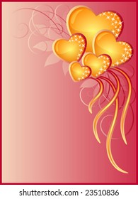 Gold valentine, vector