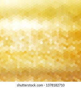 gold vector abstract background. hexagon design. polygonal style. mosaic