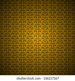 Gold vector abstract retro curly vintage background pattern