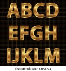 Gold Vector Alphabet Set