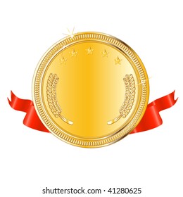 medalla de oro por vector