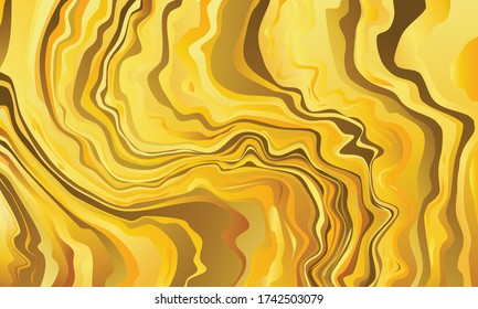 Gold vector background. Luxury gold backdrop for your design. Wavy golden lines. Saturated colors.