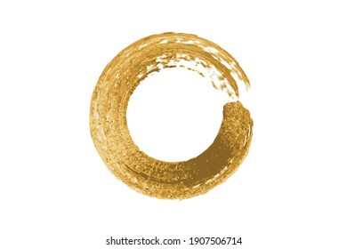 Gold vector brush, Gold paint in white square, Acrylic paint, Grunge stroke, lines, watercolor brush. Luxury design elements for banner, post, text  Vector illustration.