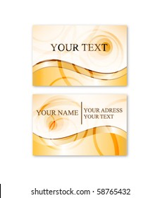gold vector business card set