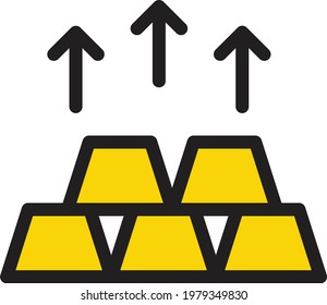 icono de línea de color de vector oro