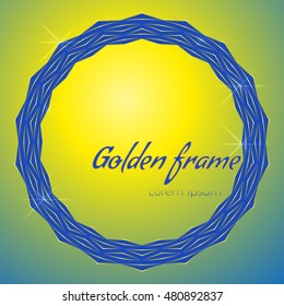 Gold vector curl round frame