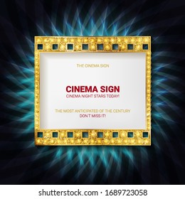 Gold Vector film strip illustration