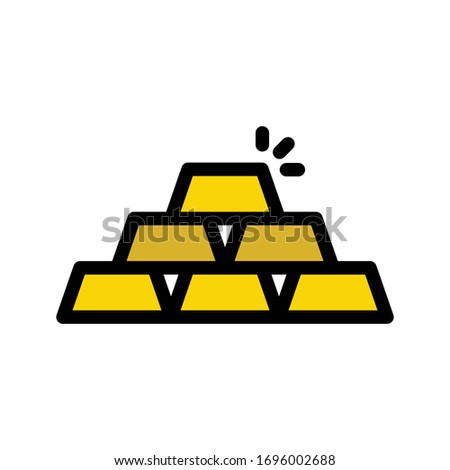 gold vector flat color icon 