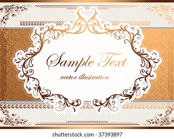 gold vector frame for design