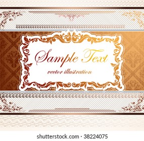 gold vector frame for design