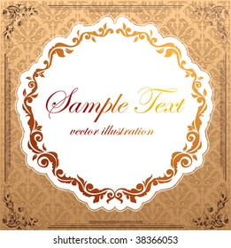 gold vector frame for design