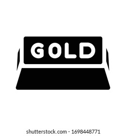 icono plano de glifo vector de oro 