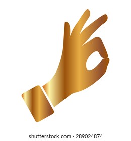 Gold Vector hands icons
