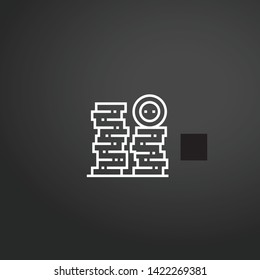 Gold vector icon. Gold concept stroke symbol design. Thin graphic elements vector illustration, outline pattern for your web site design, logo, UI. EPS 10.