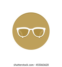 Gold Vector Icon Eyeglasses