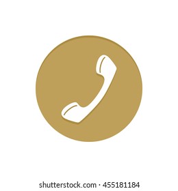 Gold Vector Icon Phone