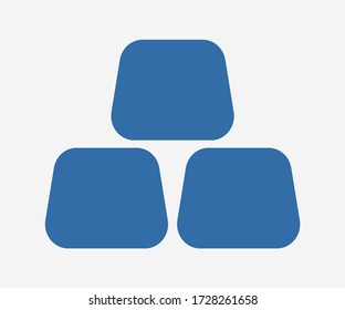 Gold vector icon. The symbol gold for web site. Illustration icon for mobile apps. Pictogram gold for web design. Minimalist style icon gold. Finance concept icon
