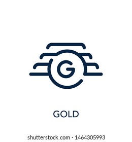 Gold Vector Icon. UI. Flat icon - Vector