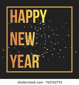 gold vector illustration of new year background 