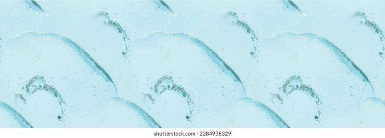Mármol de tinta del vector de oro. Acuarela de mármol azul. Fondo Resumen Del Foil. Textura de tinta de alcohol de cobre. Pintura de tinta de aceite. Lienzo acuarela blanco. Acuarela sin vectores. Pintura de arte abstracta moderna